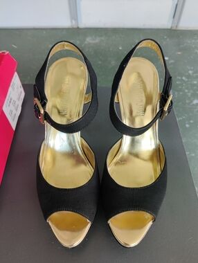 Shoe Dazzle Emilee Black Women's Size 9.5 High Heel